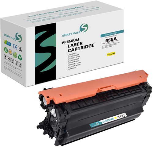 Smart Mate alternatief t.b.v. HP Toner CF452A (655A) Geel 10500 afdrukken