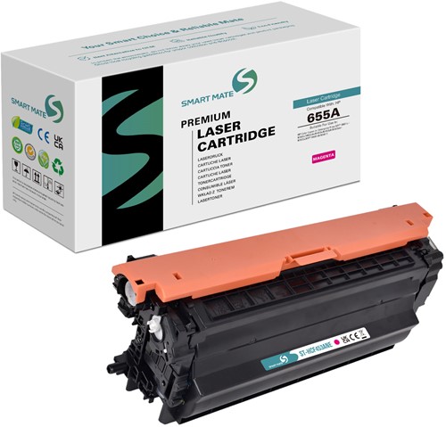 Smart Mate alternatief t.b.v. HP Toner CF453A (655A) Magenta 10500 afdrukken