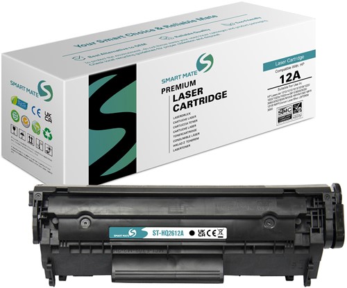 Smart Mate alternatief t.b.v. HP Toner Q2612A (12A) Zwart 2000 afdrukken