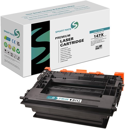 Smart Mate alternatief t.b.v. HP Toner W1470X (147X) Zwart 25200 afdrukken