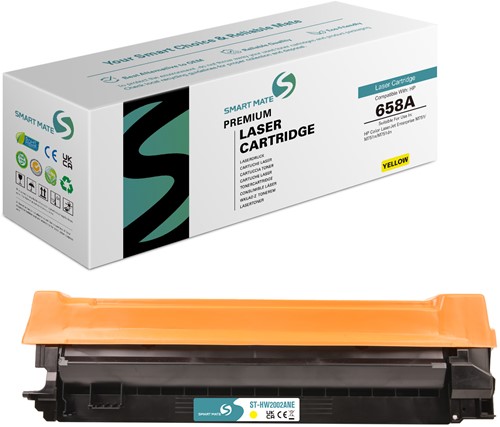 Smart Mate alternatief t.b.v. HP Toner W2002A (658A) Geel 6000 afdrukken