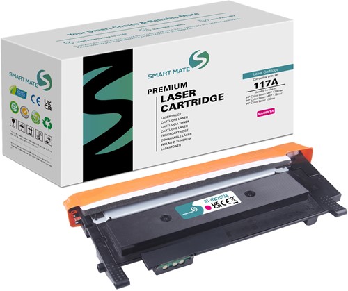 Smart Mate alternatief t.b.v. HP Toner W2073A (117A) Magenta 700 afdrukken