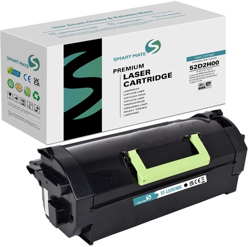 Smart Mate alternatief t.b.v. Lexmark Toner 52D2H00 Zwart 25000 afdrukken