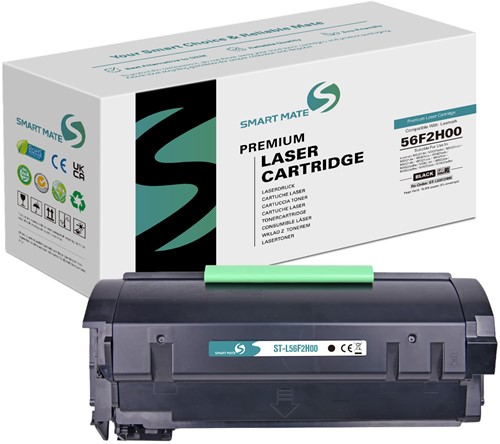 Smart Mate alternatief t.b.v. Lexmark Toner 56F2H00 Zwart 15000 afdrukken