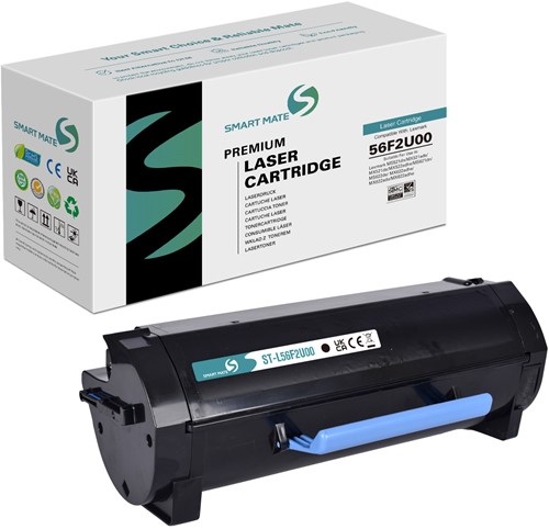 Smart Mate alternatief t.b.v. Lexmark Toner 56F2U00 Zwart 25000 afdrukken
