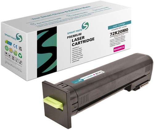 Smart Mate alternatief t.b.v. Lexmark Toner 72K20M0 Magenta 8000 afdrukken