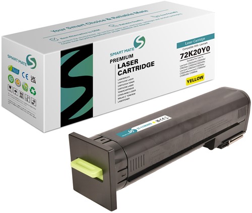 Smart Mate alternatief t.b.v. Lexmark Toner 72K20Y0 Geel 8000 afdrukken