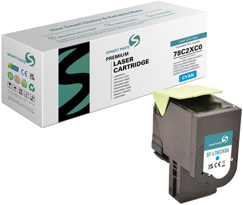 Smart Mate alternatief t.b.v. Lexmark Toner 78C2XK0 Zwart 8500 afdrukken