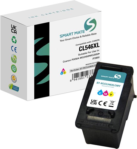 Smart Mate alternatief t.b.v. Canon Inkjet 8288B001 (CL546XL) Cyaan/Magenta/Geel 13,5 ml