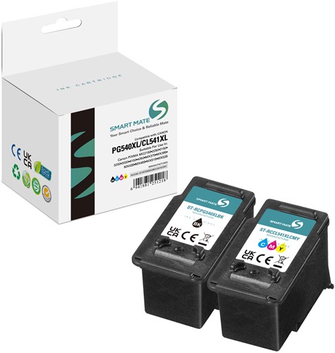 Smart Mate alternatief t.b.v. Canon Inkjet 5222B013 (PG540XL/CL541XL) Zwart/Cyaan/Magenta/Geel 38 ml