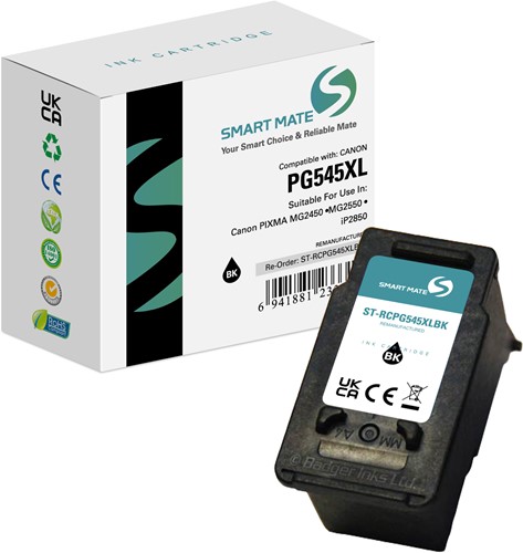 Smart Mate alternatief t.b.v. Canon Inkjet 8286B001 (PG545XL) Zwart 15 ml
