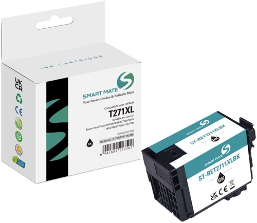 Smart Mate alternatief t.b.v. EPSON Inkjet C13T27114012 (T271XL) Zwart 23 ml