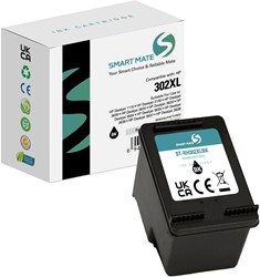 Smart Mate alternatief t.b.v. HP Inkjet F6U68AE (302XL) Zwart 18 ml
