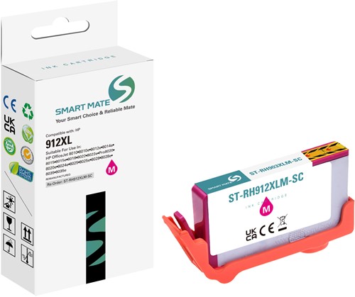 Smart Mate alternatief t.b.v. HP Inkjet 3YL82AE (912XL) Magenta 12,5 ml