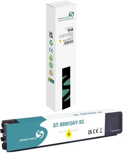 Smart Mate alternatief t.b.v. HP Inkjet F6T79AE (913A) Geel 50 ml