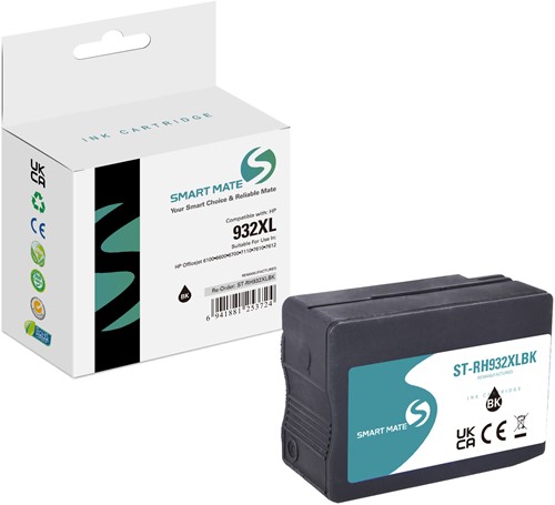 Smart Mate alternatief t.b.v. HP Inkjet CN053AE (932XL) Zwart 39 ml