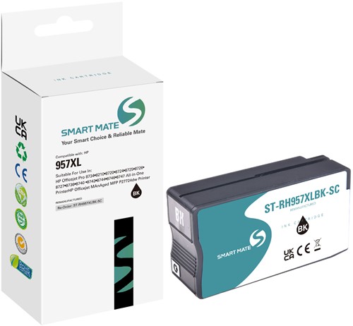 Smart Mate alternatief t.b.v. HP Inkjet L0R40AE (957XL) Zwart 69 ml