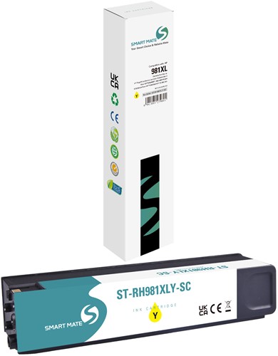 Smart Mate alternatief t.b.v. HP Inkjet L0R11A (981XL) Geel 150 ml