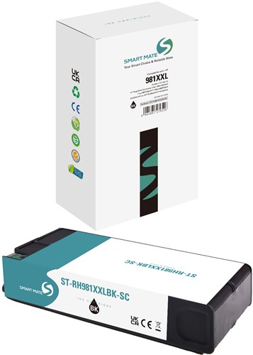 Smart Mate alternatief t.b.v. HP Inkjet L0R16A (981XXL) Zwart 465 ml