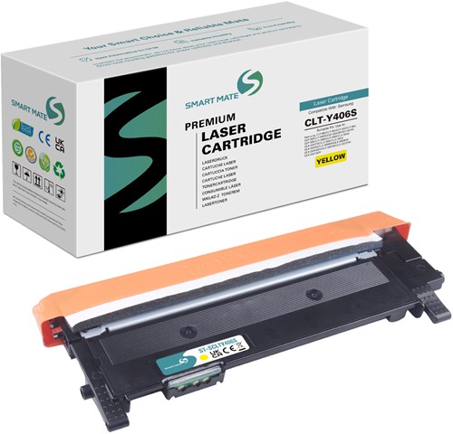 Smart Mate alternatief t.b.v. Samsung Toner SU462A (CLT-Y406S) Geel 1000 afdrukken